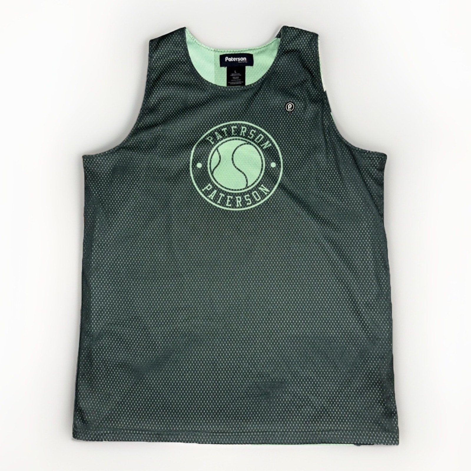 Paterson League Basketball Jersey Seafoam Green Large Mesh Tank Made For Play